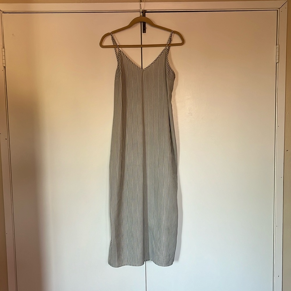 Slip dress with slit